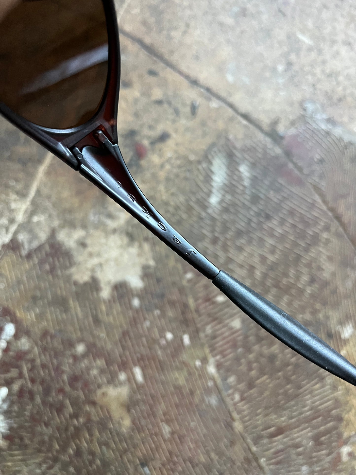 Oakley Eye Jacket Vintage Sunglasses Shades Brown