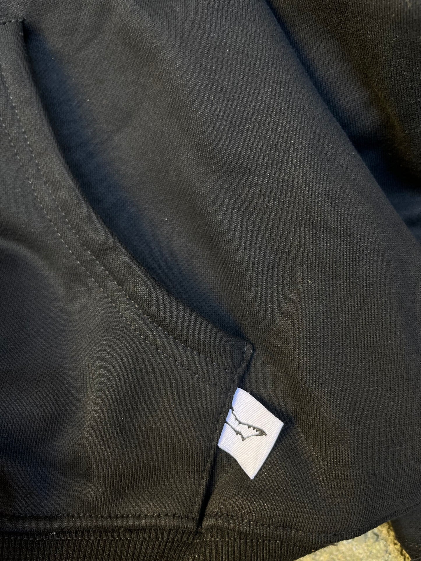 Akimbo Club oversized zip up hoodie pullover black