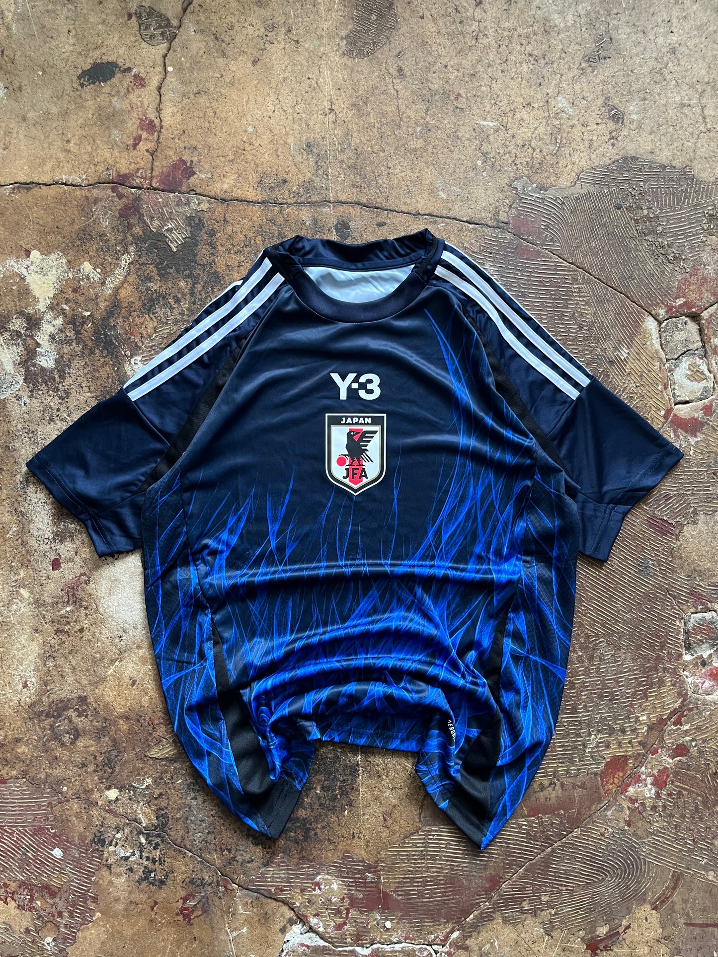 Adidas Y-3 Japan Flames RARE Football Jersey Longsleeve