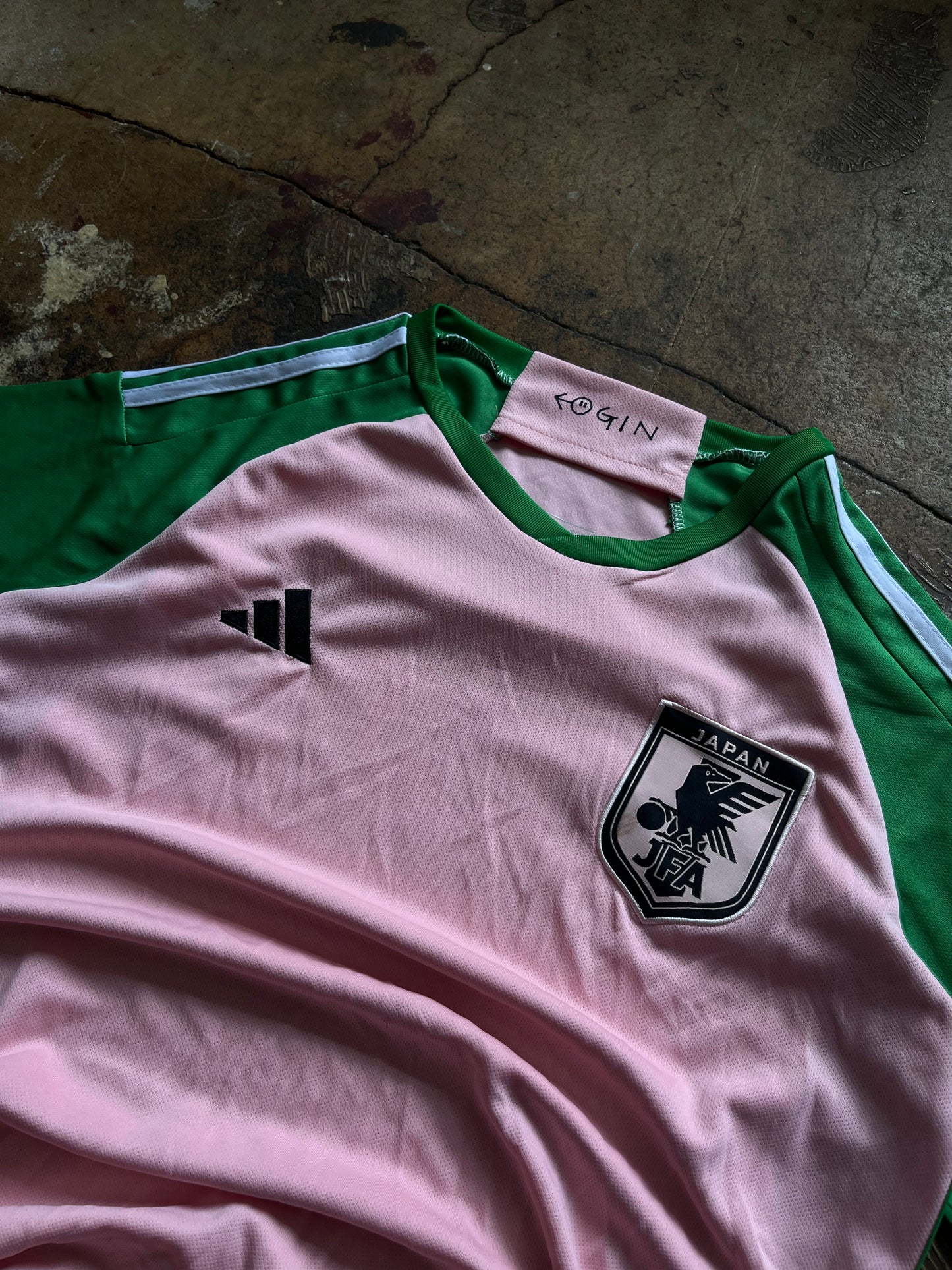 Adidas Japan Nigo Rare Pink green Football Jersey