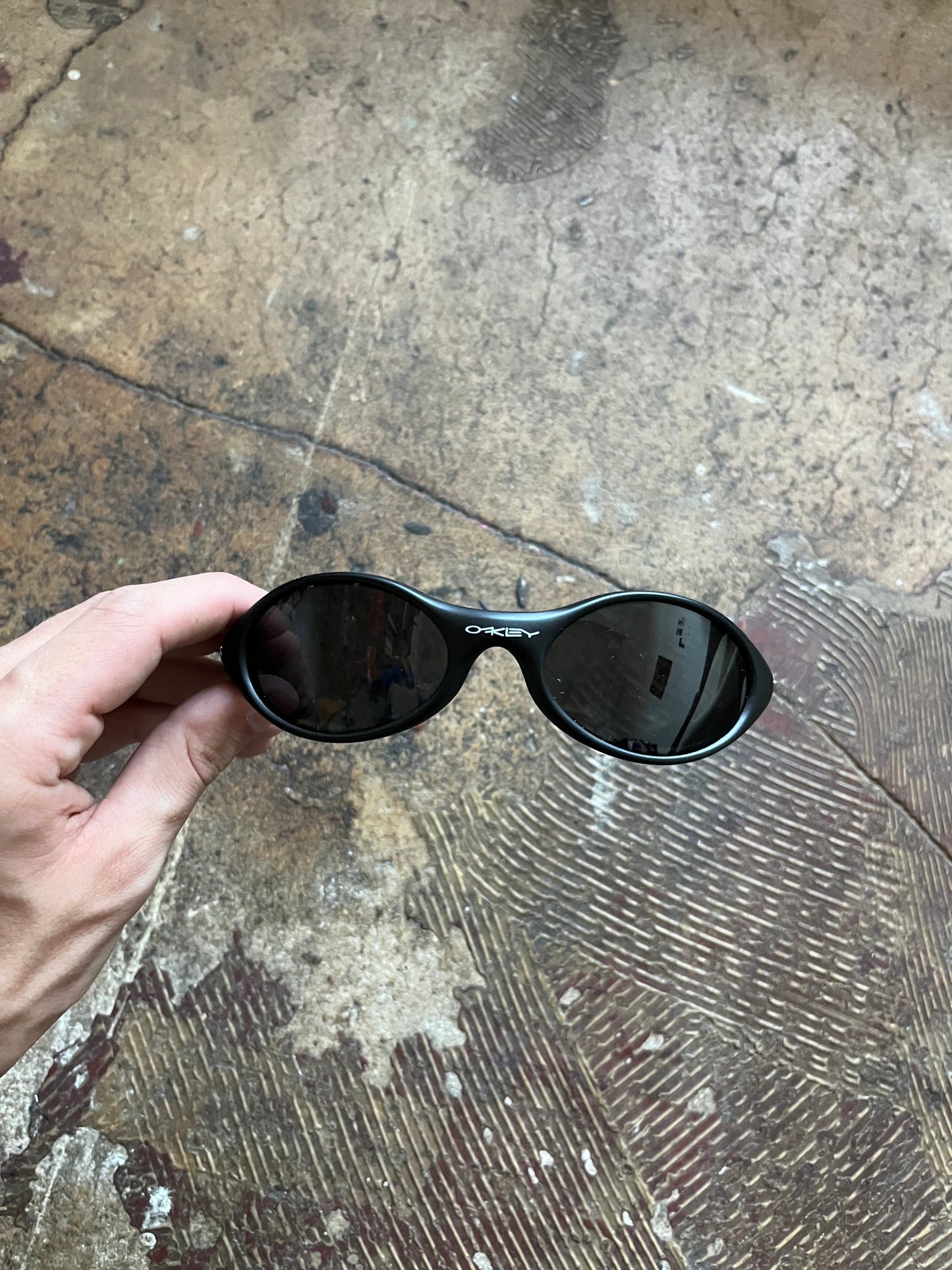 Vintage Oakley Eye Jacket Sunglasses Shades Black