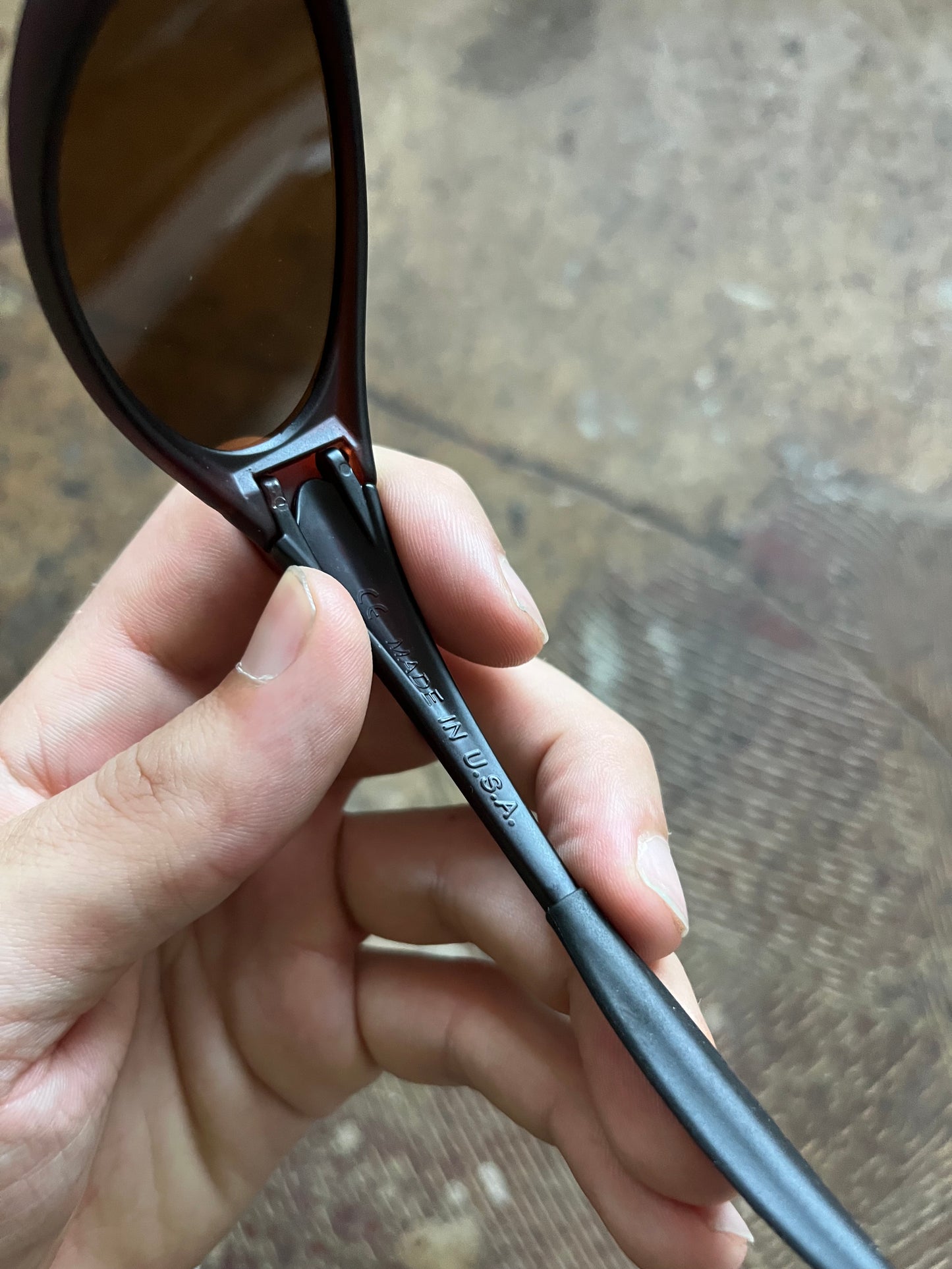 Oakley Eye Jacket Vintage Sunglasses Shades Brown