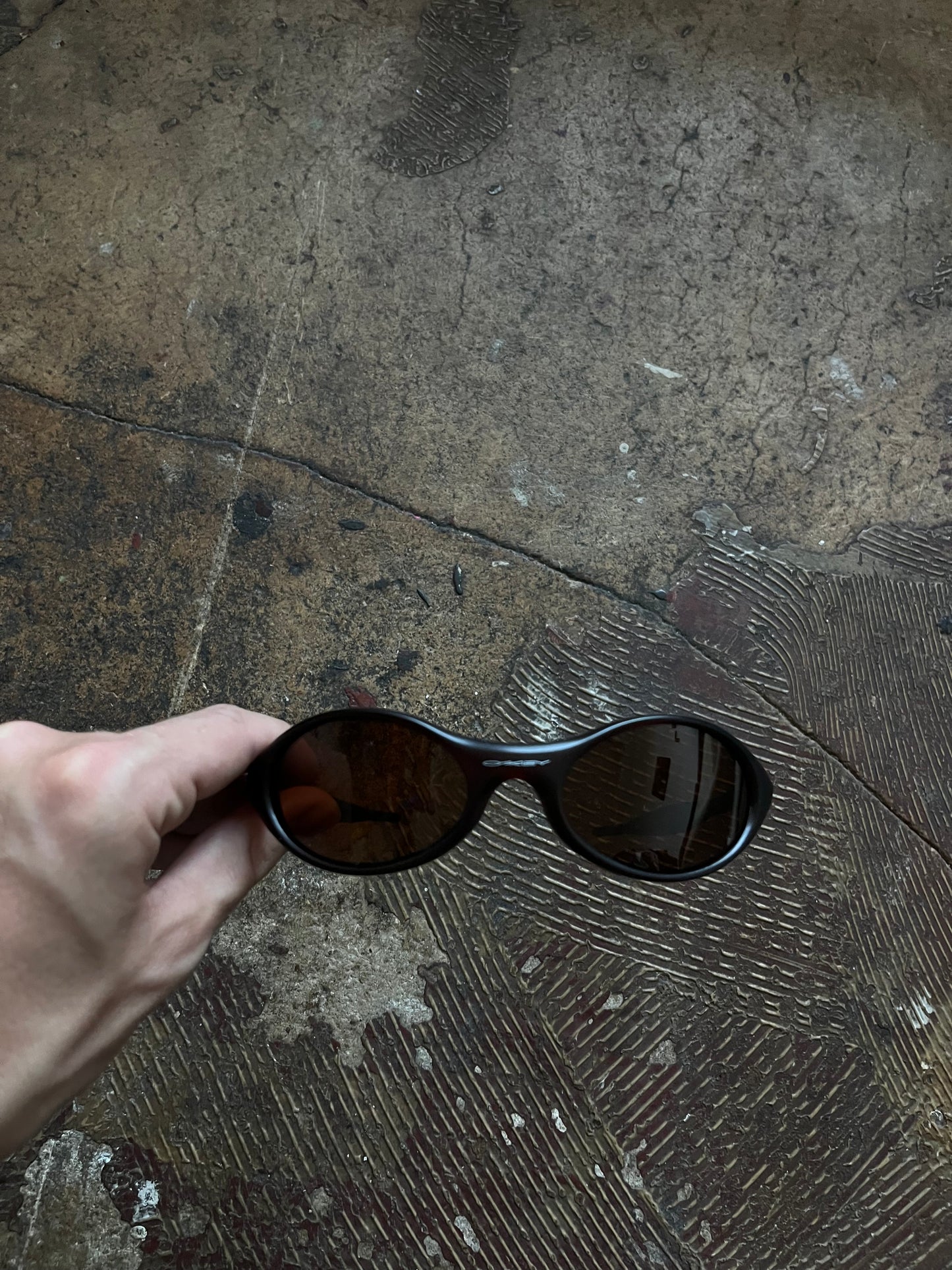 Oakley Eye Jacket Vintage Sunglasses Shades Brown