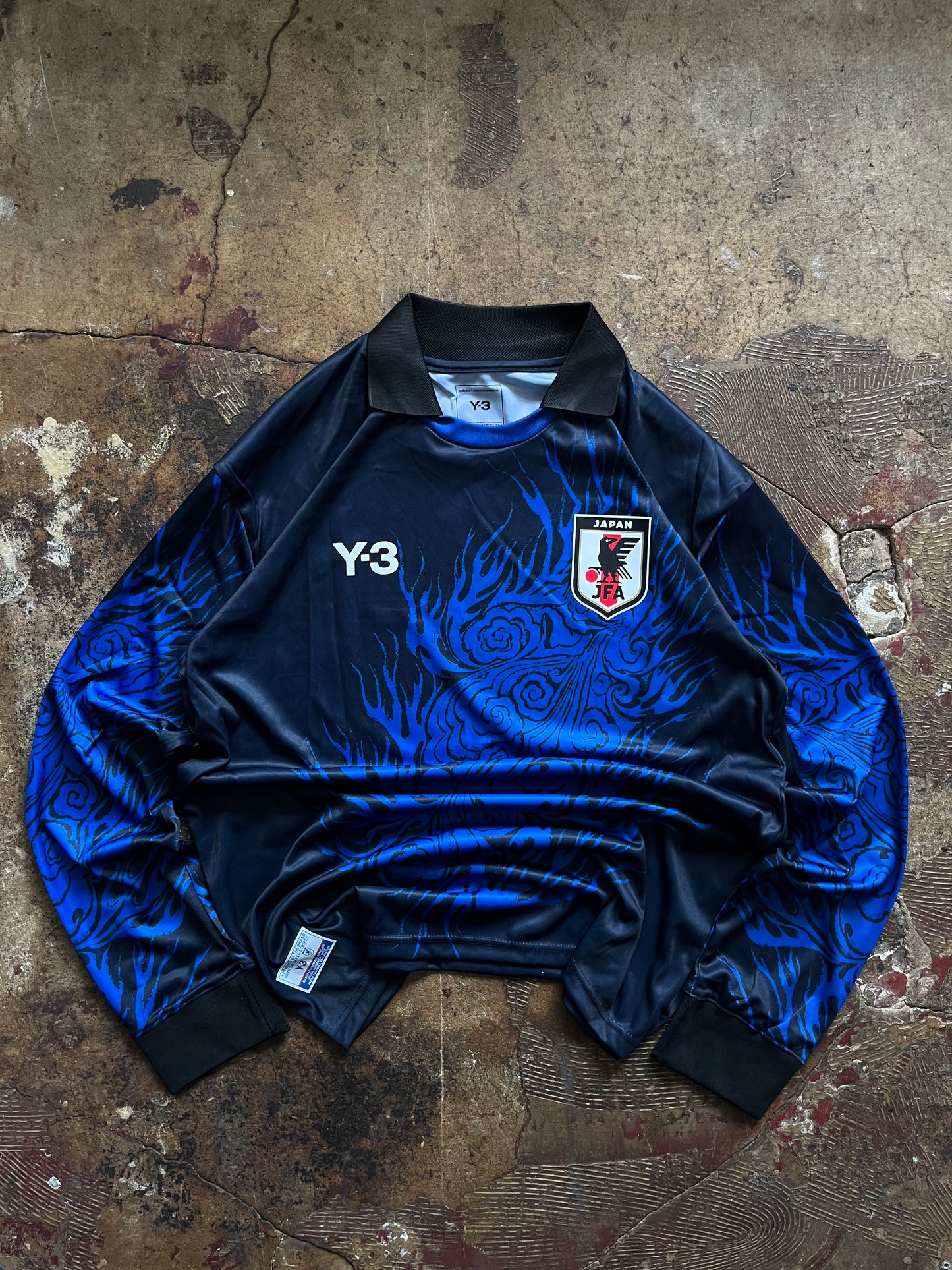 Adidas Y-3 Japan Flames RARE Football Jersey Longsleeve