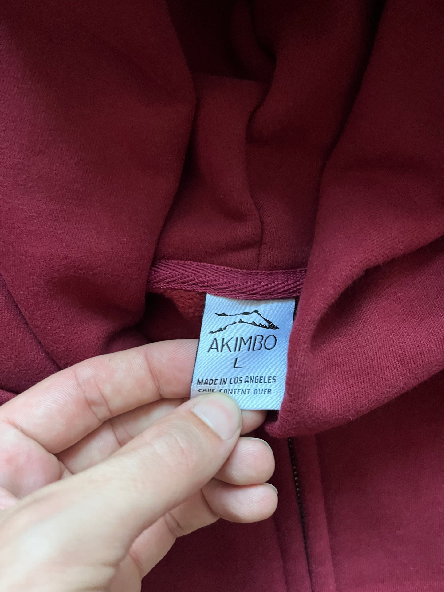 Akimbo red heavy zipper