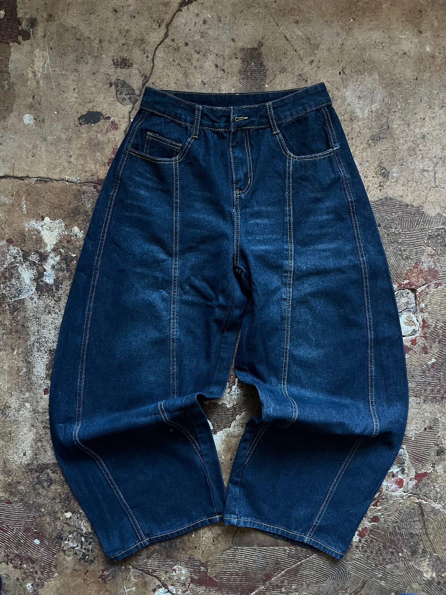 Vintage embroidery denim jeans