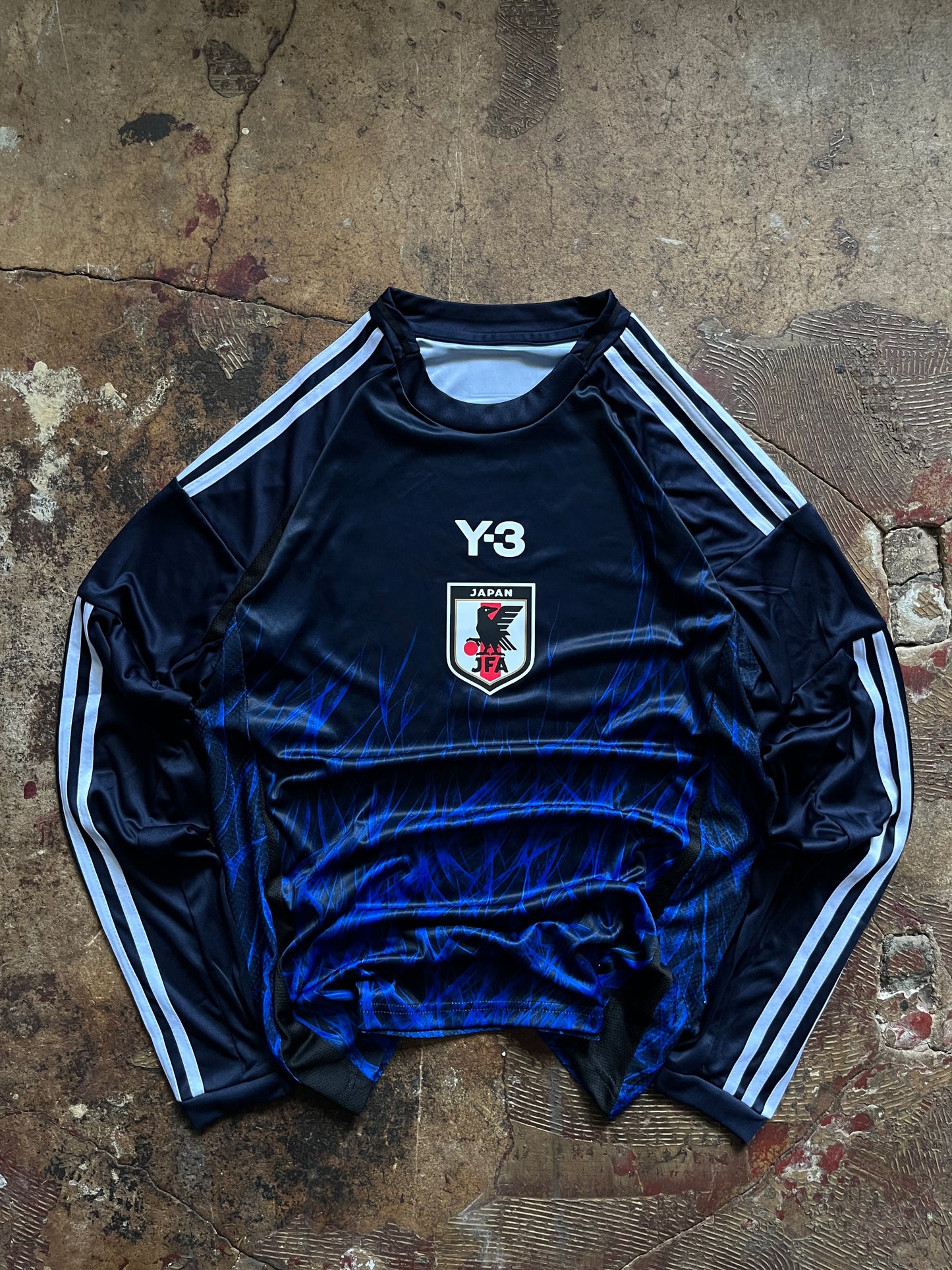 Adidas Y-3 Japan Rare Flames Football Jersey trikot Longsleeve